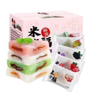 Mochi 700g, glutinous rice cake, matcha dumplings, strawberry dumpling snacks